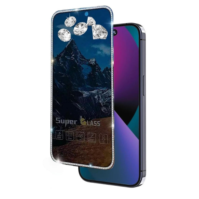 Folie de Protectie, Vivimall, pentru iPhone 15, Privacy Tempered Glass cu Pietricele, ESD, HD, Transparent - vivimall.ro