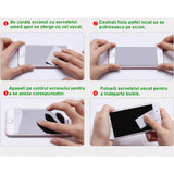 Folie de Protectie, Vivimall, pentru iPhone 15 Pro Max, Tempered Glass 9D, Anti-Soc, Full Glue, Margini Negre, Transparent - vivimall.ro