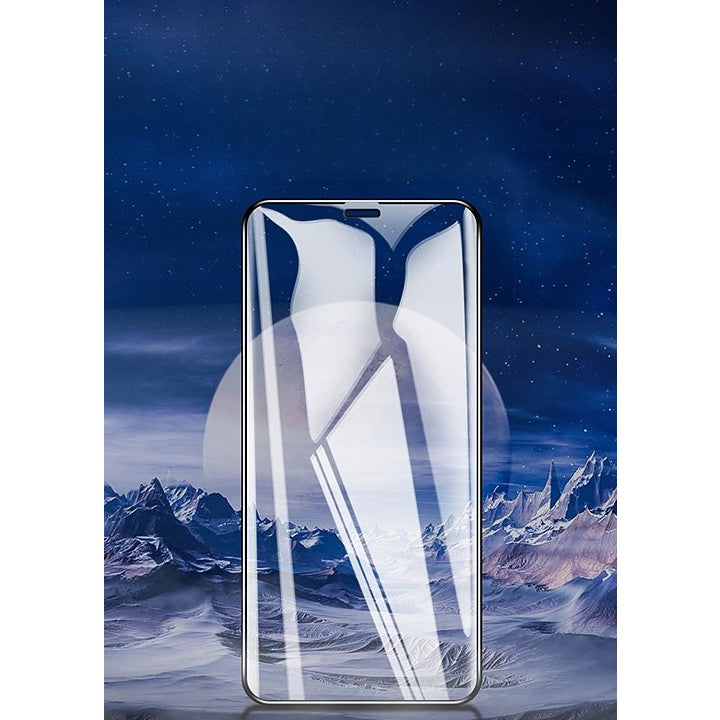 Folie de Protectie, Vivimall, pentru iPhone 15 Pro Max, Tempered Glass 9D, Anti-Soc, Full Glue, Margini Negre, Transparent - vivimall.ro