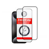 Folie de Protectie, Vivimall, pentru iPhone 15 Pro Max, Tempered Glass USG, Ultra Rezistent 45kg, Full Cover, Antistatica, Margini Negre, Transparent - vivimall.ro