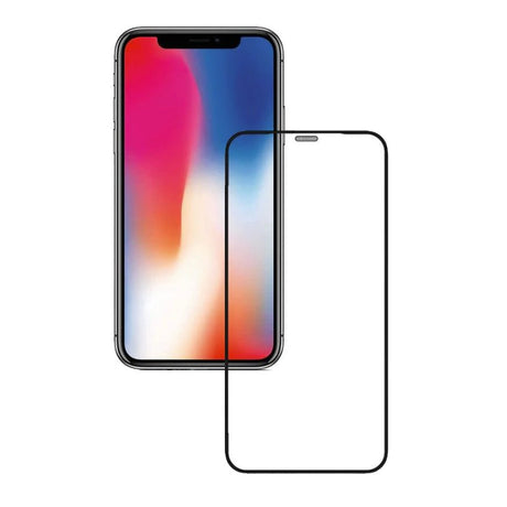 Folie sticlă Tempered Glass HD pentru iPhone 15, acoperire completă full screen, margini negre, vedere frontală
