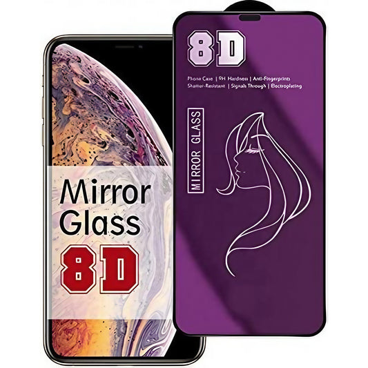 Folie de Protectie, Vivimall, pentru iPhone 15, Tempered Glass Mirror 8D, Efect Oglinda, HD, Violet - vivimall.ro