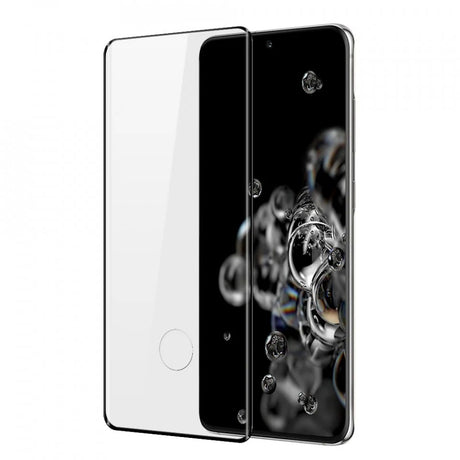 Folie de protectie Full Glue Sticla securizata Curbata pentru Samsung Galaxy S20 Plus Negru - vivimall.ro