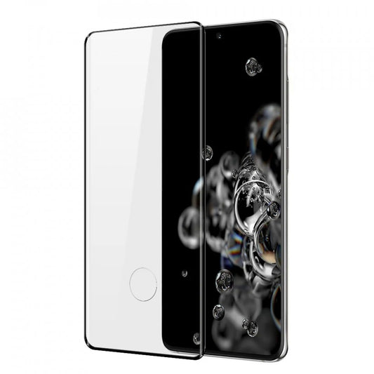 Folie de protectie Full Glue Sticla securizata Curbata pentru Samsung Galaxy S20 Plus Negru - vivimall.ro