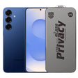 Folie sticlă ESD antistatică Super-X Privacy pentru Samsung Galaxy S25+, margini negre, vedere frontală