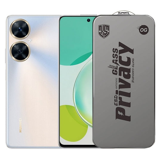 Folie de Protectie pentru Huawei Enjoy 60, Vivimall, Sticla Securizata ESD Antistatica, Super-X Privacy OG, Margini Negre, 0.30 mm, Transparent Inchis - vivimall.ro
