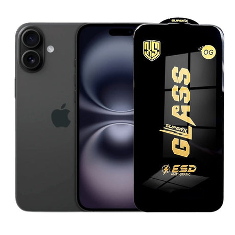 Folie de Protectie pentru iPhone 16 Plus, Flippy, Sticla Securizata ESD, Margini Negre, Rezistenta la Zgirieturi, Antistatica, 0.35 mm, Transparenta - vivimall.ro