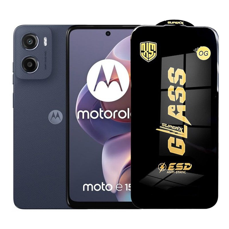Folie de Protectie pentru Motorola Moto E15, Flippy, Sticla Securizata ESD, Margini Negre, Rezistenta la Zgirieturi, Antistatica, 0.35 mm, Transparenta - vivimall.ro