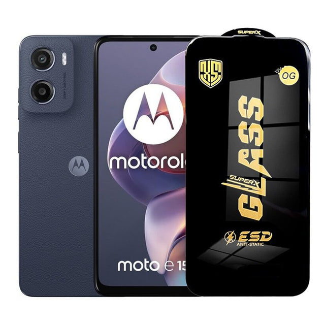 Folie de Protectie pentru Motorola Moto E15, Flippy, Sticla Securizata ESD, Margini Negre, Rezistenta la Zgirieturi, Antistatica, 0.35 mm, Transparenta - vivimall.ro