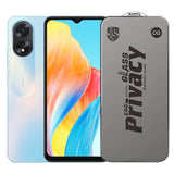 Folie de Protectie pentru Oppo A18, Flippy, Sticla Securizata ESD Antistatica, Super-X Privacy OG, Margini Negre, 0.30 mm, Transparent Inchis - vivimall.ro