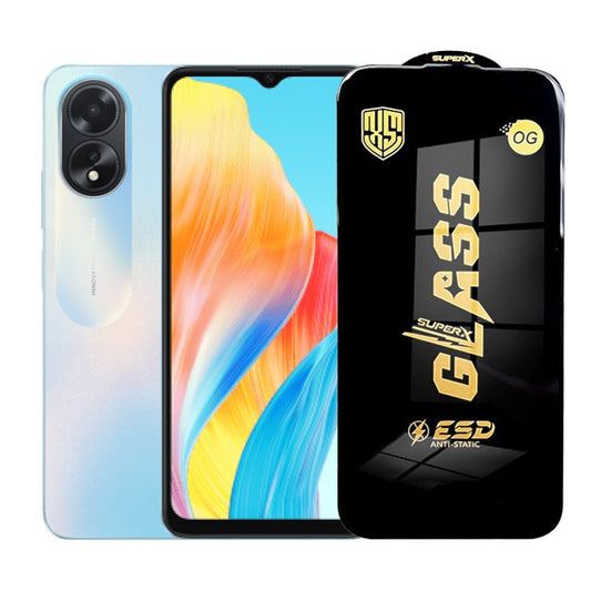 Folie de Protectie pentru Oppo A18, Vivimall, Sticla Securizata ESD, Margini Negre, Rezistenta la Zgirieturi, Antistatica, 0.35 mm, Transparenta - vivimall.ro