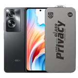 Folie de Protectie pentru Oppo A79, Flippy, Sticla Securizata ESD Antistatica, Super-X Privacy OG, Margini Negre, 0.30 mm, Transparent Inchis - vivimall.ro