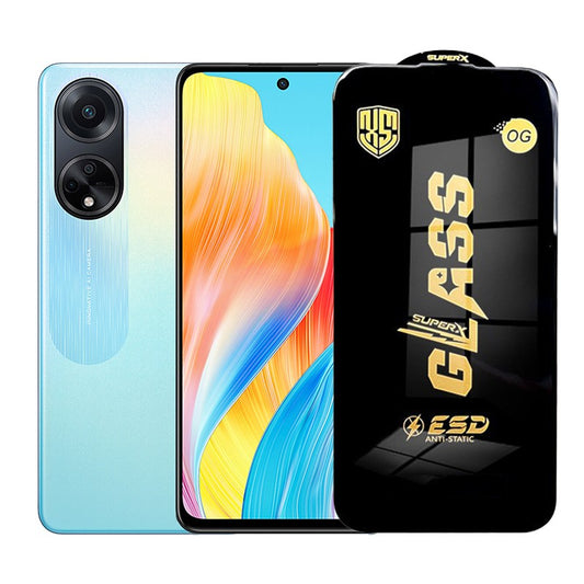 Folie de Protectie pentru Oppo A98, Vivimall, Sticla Securizata ESD, Margini Negre, Rezistenta la Zgirieturi, Antistatica, 0.35 mm, Transparenta - vivimall.ro