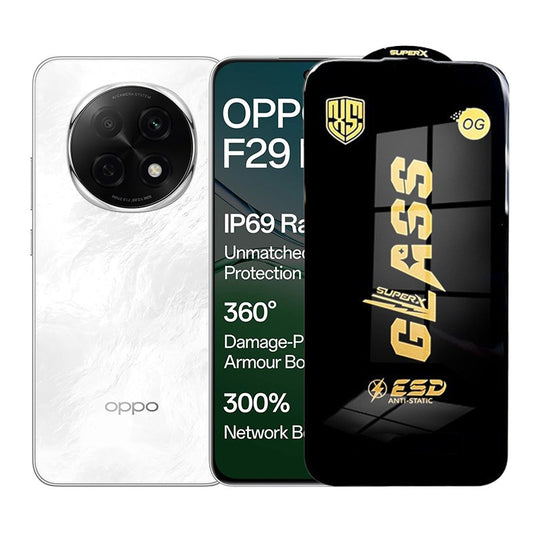 Folie de Protectie pentru Oppo F29, Vivimall, Sticla Securizata ESD, Margini Negre, Rezistenta la Zgirieturi, Antistatica, 0.35 mm, Transparenta - vivimall.ro