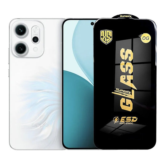 Folie de Protectie pentru Oppo Reno14 Pro, Vivimall, Sticla Securizata ESD, Margini Negre, Rezistenta la Zgirieturi, Antistatica, 0.35 mm, Transparenta - vivimall.ro