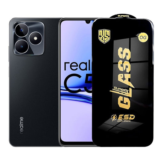 Folie de Protectie pentru Realme C53, Flippy, Sticla Securizata ESD, Margini Negre, Rezistenta la Zgirieturi, Antistatica, 0.35 mm, Transparenta - vivimall.ro