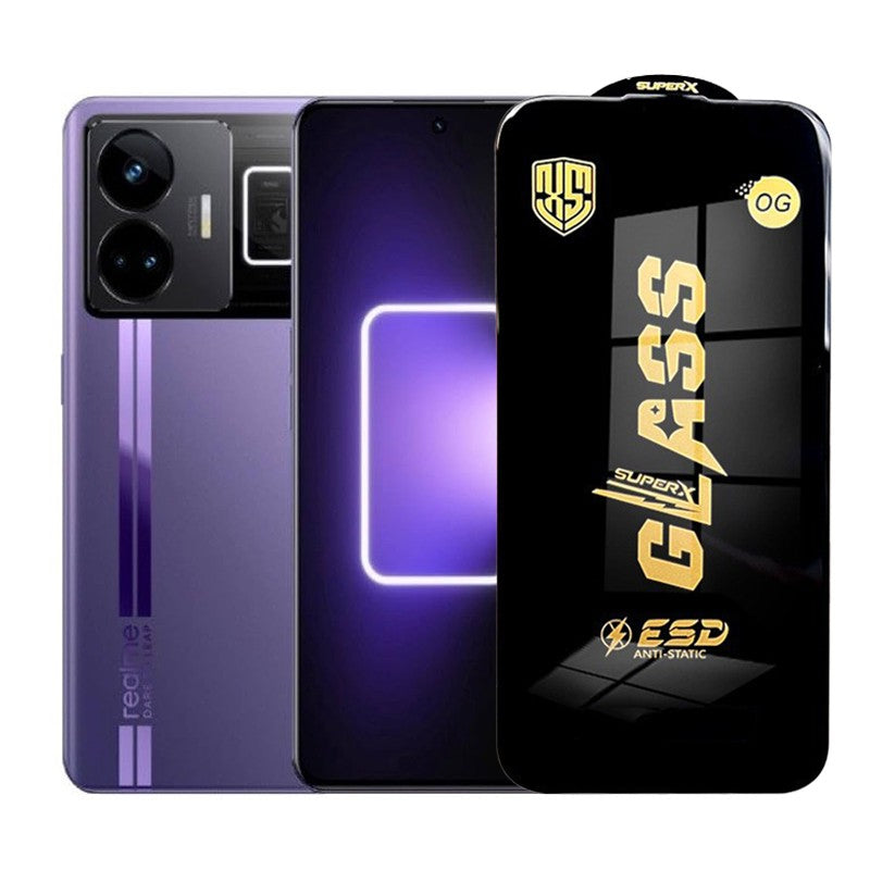 Folie de Protectie pentru Realme GT3, Flippy, Sticla Securizata ESD, Margini Negre, Rezistenta la Zgirieturi, Antistatica, 0.35 mm, Transparenta - vivimall.ro