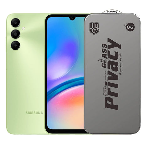 Folie de Protectie pentru Samsung Galaxy A05s, Flippy, Sticla Securizata ESD Antistatica, Super-X Privacy OG, Margini Negre, 0.30 mm, Transparent Inchis - vivimall.ro