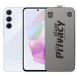 Folie de Protectie pentru Samsung Galaxy A35, Flippy, Sticla Securizata ESD Antistatica, Super-X Privacy OG, Margini Negre, 0.30 mm, Transparent Inchis - vivimall.ro