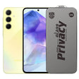 Folie sticlă Samsung Galaxy A55 Super-X Privacy OG, ESD antistatică 0.30 mm, margini negre, vedere frontală