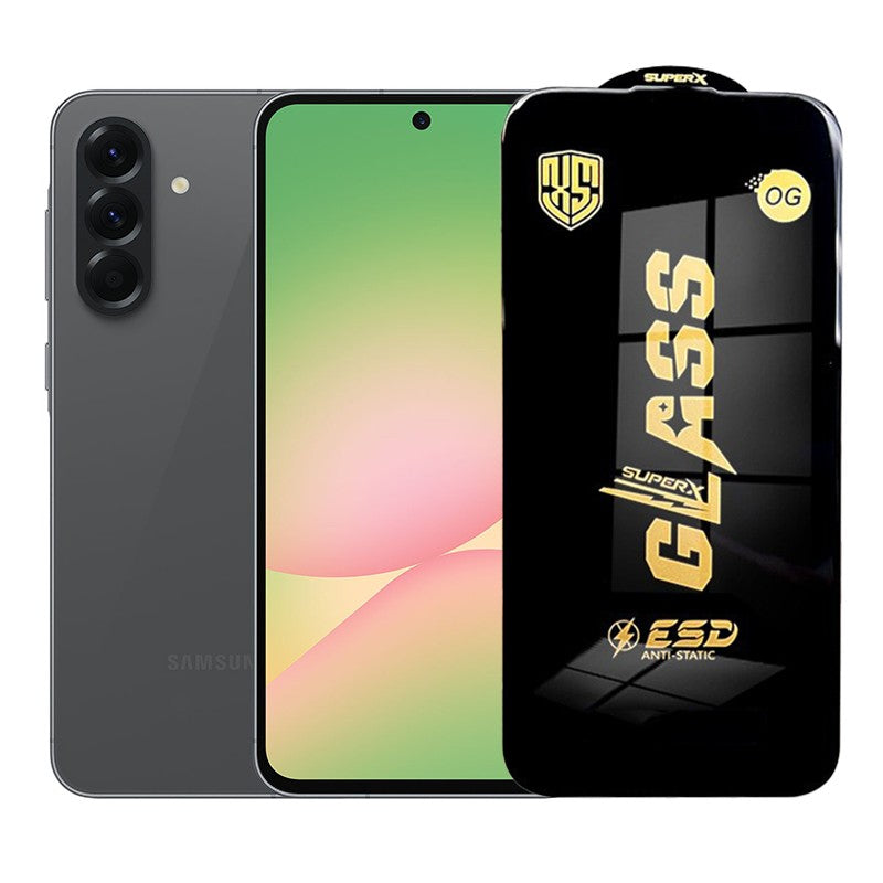 Folie de Protectie pentru Samsung Galaxy A56, Vivimall, Sticla Securizata ESD, Margini Negre, Rezistenta la Zgirieturi, Antistatica, 0.35 mm, Transparenta - vivimall.ro