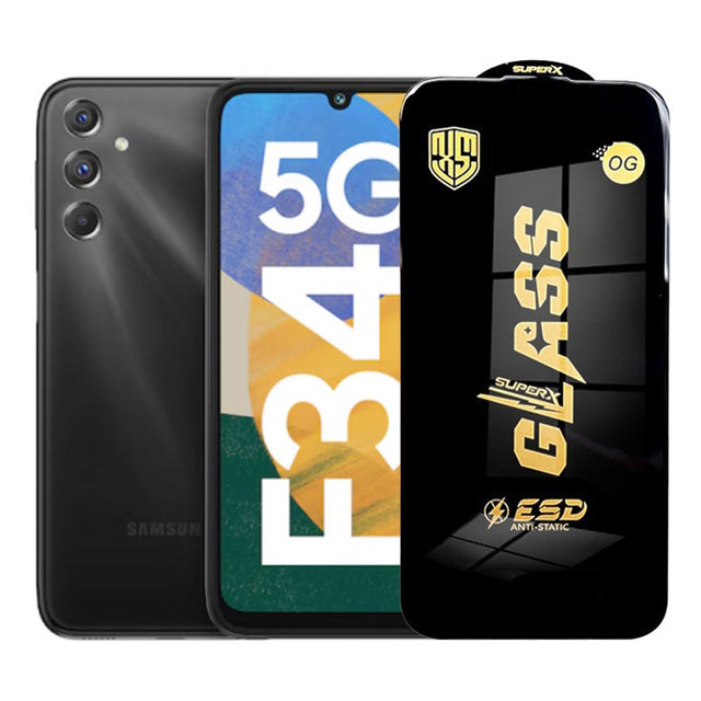 Folie de Protectie pentru Samsung Galaxy F34, Vivimall, Sticla Securizata ESD, Margini Negre, Rezistenta la Zgirieturi, Antistatica, 0.35 mm, Transparenta - vivimall.ro