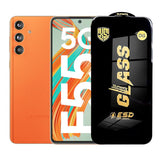 Folie sticlă securizată ESD pentru Samsung Galaxy F55, 0.35 mm, margini negre, vedere frontală