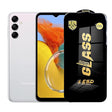 Folie sticlă securizată ESD Samsung Galaxy M14, margini negre, 0.35 mm – vedere frontală