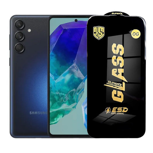 Folie de Protectie pentru Samsung Galaxy M55a, Vivimall, Sticla Securizata ESD, Margini Negre, Rezistenta la Zgirieturi, Antistatica, 0.35 mm, Transparenta - vivimall.ro