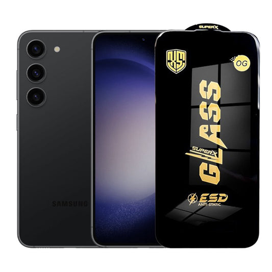 Folie de Protectie pentru Samsung Galaxy S23, Vivimall, Sticla Securizata ESD, Margini Negre, Rezistenta la Zgirieturi, Antistatica, 0.35 mm, Transparenta - vivimall.ro