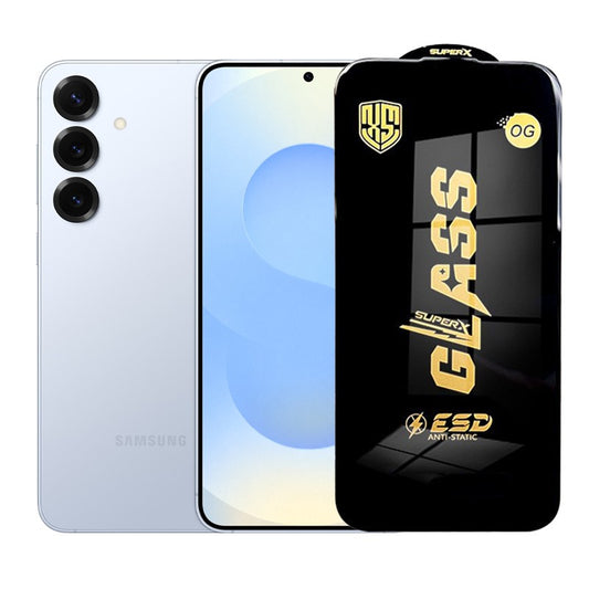 Folie de Protectie pentru Samsung Galaxy S25 Plus, Vivimall, Sticla Securizata ESD, Margini Negre, Rezistenta la Zgirieturi, Antistatica, 0.35 mm, Transparenta - vivimall.ro