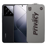 Folie sticlă securizată ESD antistatică pentru Xiaomi 14, Super-X Privacy OG, margini negre, vedere frontală