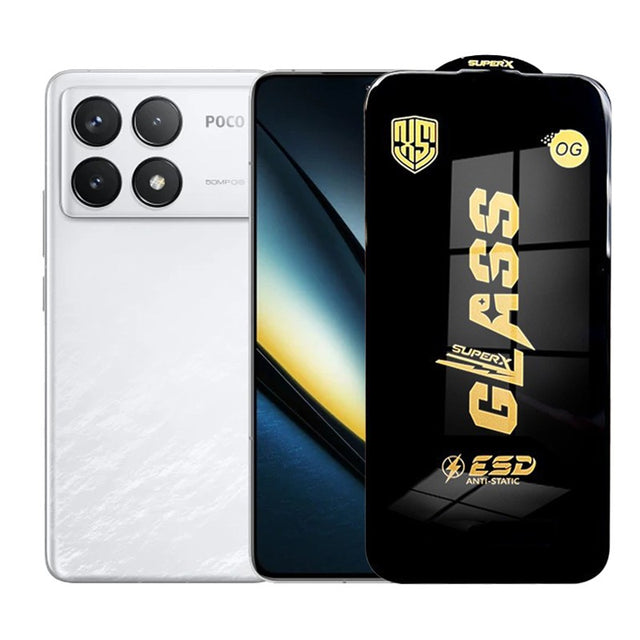 Folie de Protectie pentru Xiaomi Poco F6 Pro, Vivimall, Sticla Securizata ESD, Margini Negre, Rezistenta la Zgirieturi, Antistatica, 0.35 mm, Transparenta - vivimall.ro