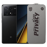 Folie sticlă securizată ESD Xiaomi Poco X6 Pro, Super-X Privacy OG, 0.30 mm, margini negre — vedere frontală