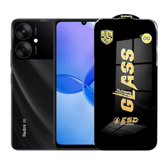 Folie de Protectie pentru Xiaomi Redmi 13R, Vivimall, Sticla Securizata ESD, Margini Negre, Rezistenta la Zgirieturi, Antistatica, 0.35 mm, Transparenta - vivimall.ro