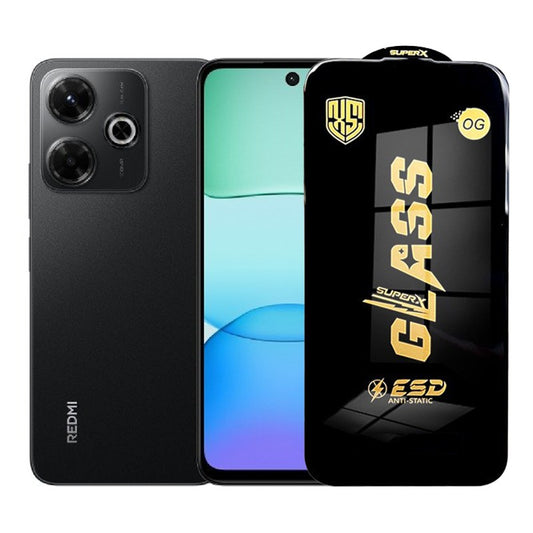 Folie de Protectie pentru Xiaomi Redmi 13x, Vivimall, Sticla Securizata ESD, Margini Negre, Rezistenta la Zgirieturi, Antistatica, 0.35 mm, Transparenta - vivimall.ro