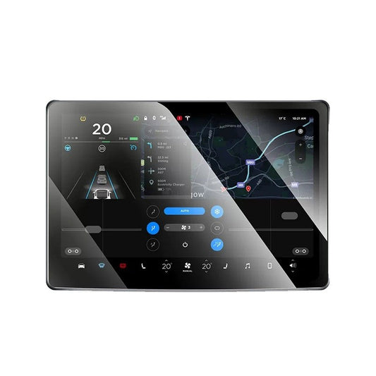 Folie de Sticla Securizata, Flippy, Compatibila cu Tesla Model 3 / Tesla Model Y, Ecran Frontal, 4K Ultra HD, Anti-amprenta, 2.5D, Transparent - vivimall.ro