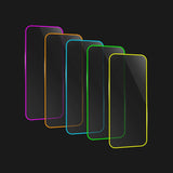 Folie iPhone 15 Vivimall Luminous portocaliu, aplicare fără bule, grosime 0,2 mm, vedere detaliată