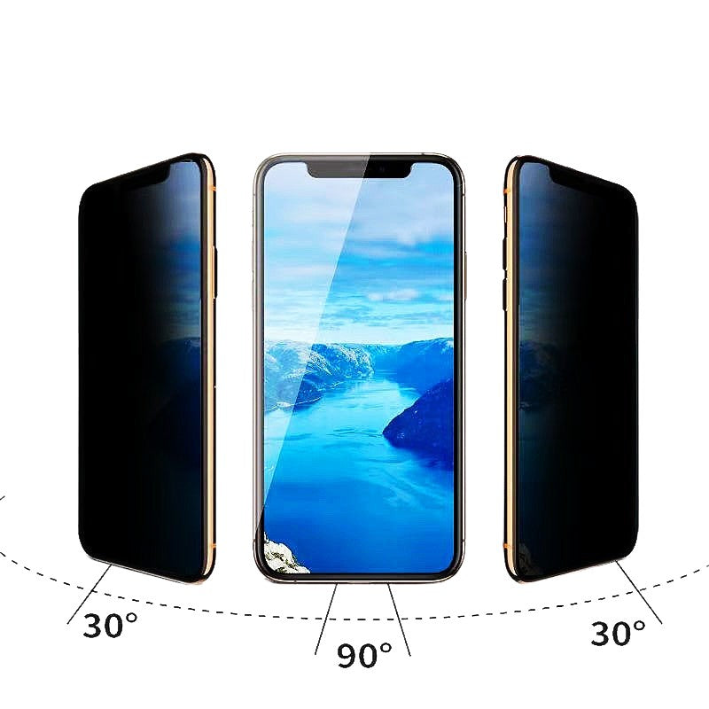 Folie sticlă iPhone 15 Pro Max, funcție anti-amprentă activă, detaliu suprafață lucioasă