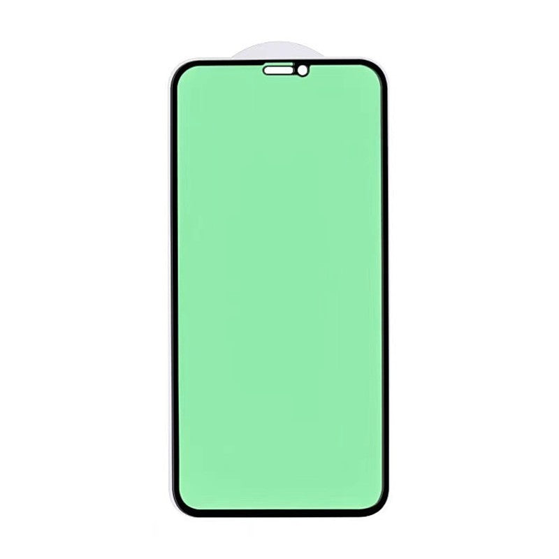 Folie de Sticla Securizata pentru Apple iPhone 15 Pro, Vivimall, Lumina Verde Anti-Blue Ray, Auto-Aplicare, Protectie Completa 9D, Verde - vivimall.ro