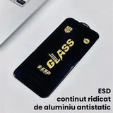 Folie de Protectie pentru Xiaomi Poco C75, Vivimall, Sticla Securizata ESD, Margini Negre, Rezistenta la Zgirieturi, Antistatica, 0.35 mm, Transparenta - vivimall.ro