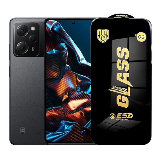 Folie de Protectie pentru Xiaomi Poco X5 Pro, Vivimall, Sticla Securizata ESD, Margini Negre, Rezistenta la Zgirieturi, Antistatica, 0.35 mm, Transparenta - vivimall.ro