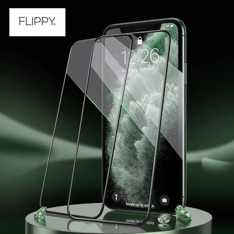 Folie ecran Flippy pentru iPhone 14 Plus/ iPhone 13 Pro Max, Sticla ESD, Top Glass, Anti-static, Negru - vivimall.ro