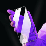 Folie ESD iPhone 13 văzută din spate, grosime 0,3 mm, sticlă securizată HD