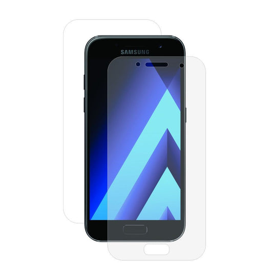 Folie Plastic, Vivimall, compatibil cu Samsung Galaxy A3 2017, Fata-Spate, Transparent - vivimall.ro