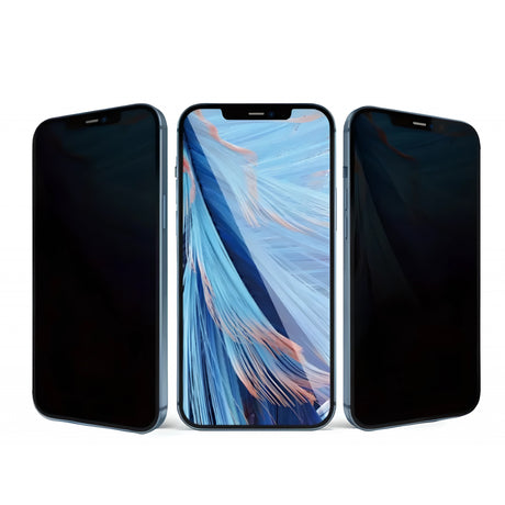 Folie sticlă securizată Privacy 9H pentru iPhone 14 Plus, vedere frontală, protecție anti-peep