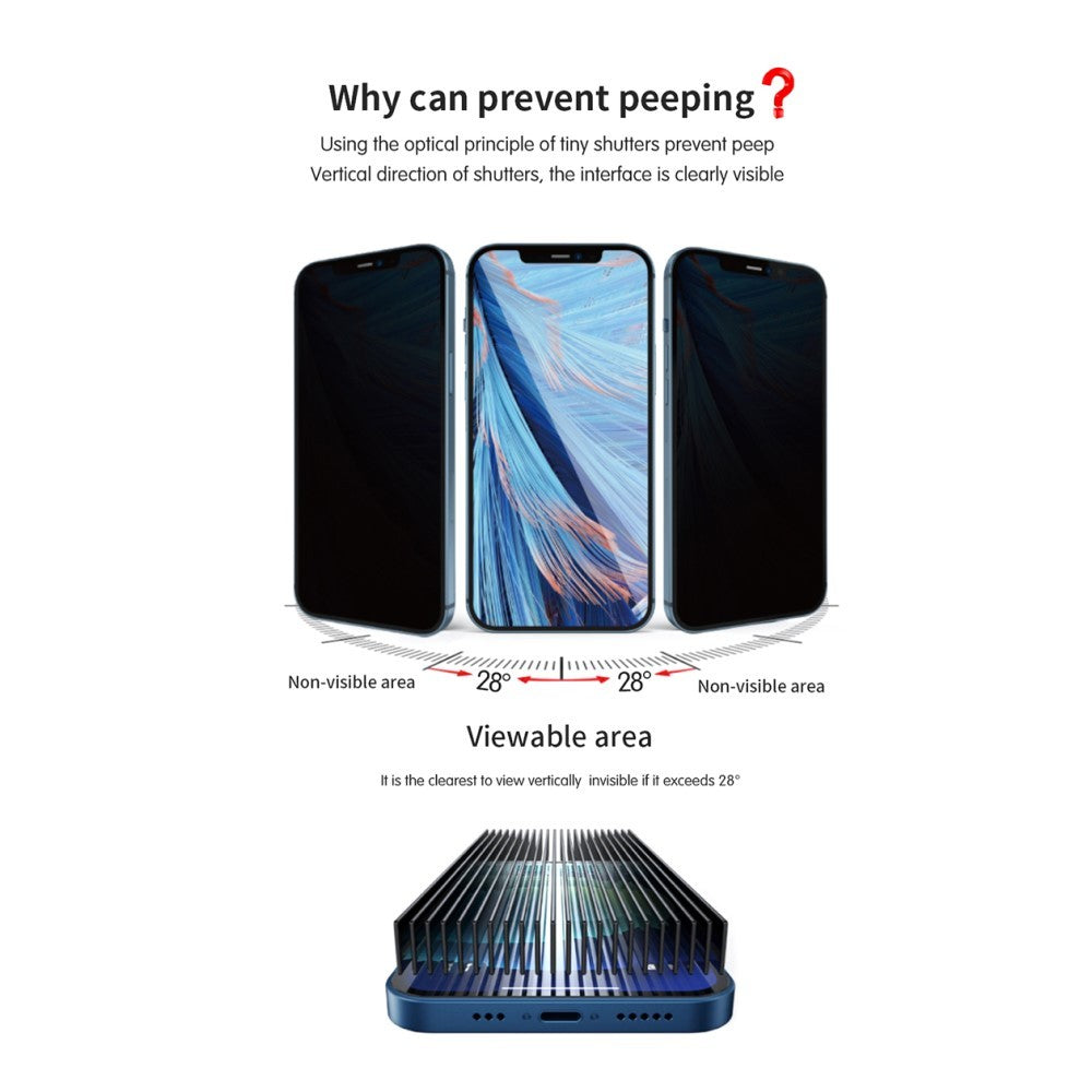 Folie protectie Flippy pentru iPhone 14 Pro, Sticla securizata, temperata, duritate 9H, Privacy 360, Transparenta, Protectie Completa - vivimall.ro