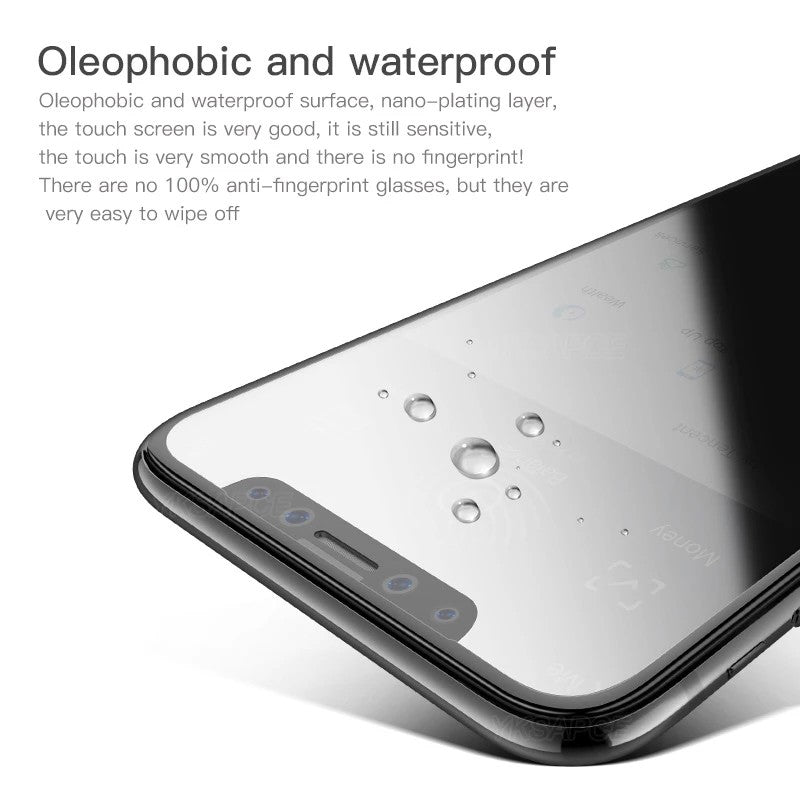 Folie protectie Flippy pentru iPhone 14 Pro, Sticla securizata, temperata, duritate 9H, Privacy Matte 360, Transparenta, Protectie Completa - vivimall.ro