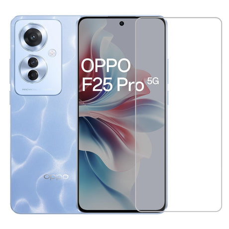 Folie sticlă securizată 3D pentru Oppo F25 Pro, 0.3 mm, transparentă — vedere frontală produs