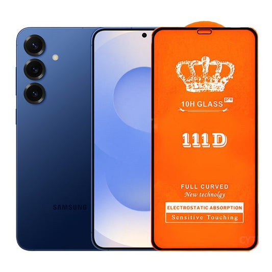 Folie Securizata pentru Samsung Galaxy S25 Plus, Flippy, Sticla de Protectie Compatibila cu Samsung Galaxy S25 Plus, Full Cover 111D, 10H GLASS, Margini Negre, Transparenta - vivimall.ro